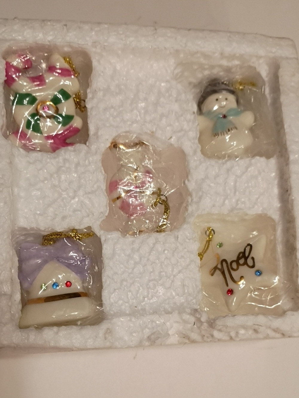 Vintage Lenox Porcelain Christmas Ornament Set